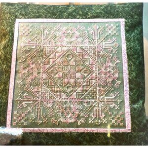 RARE Sampler Pillow Cover Needlework Cross Stitch Pattern